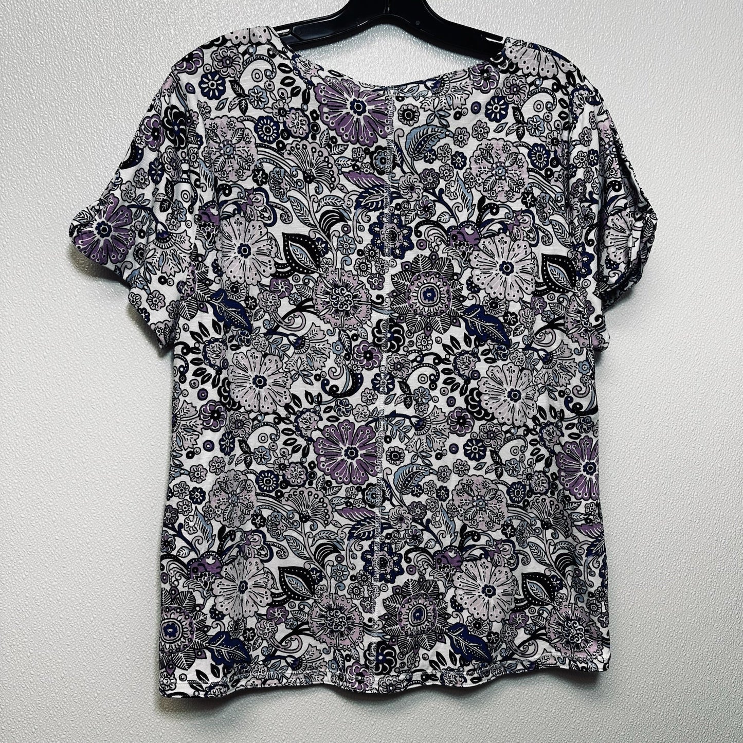 Print Top Short Sleeve Basic Talbots O, Size Xl