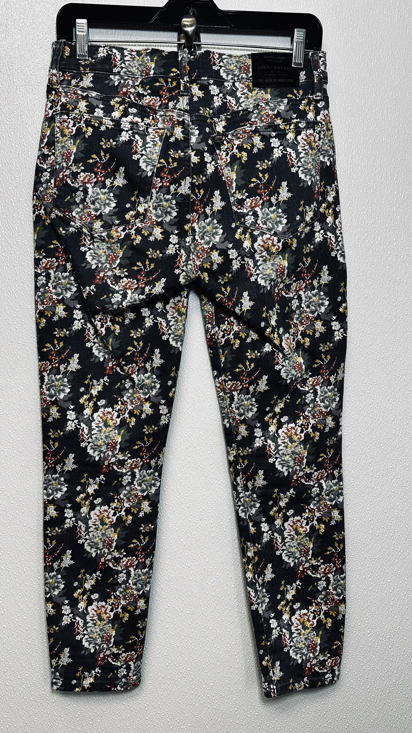 Floral Jeans Straight Lucky Brand O, Size 4