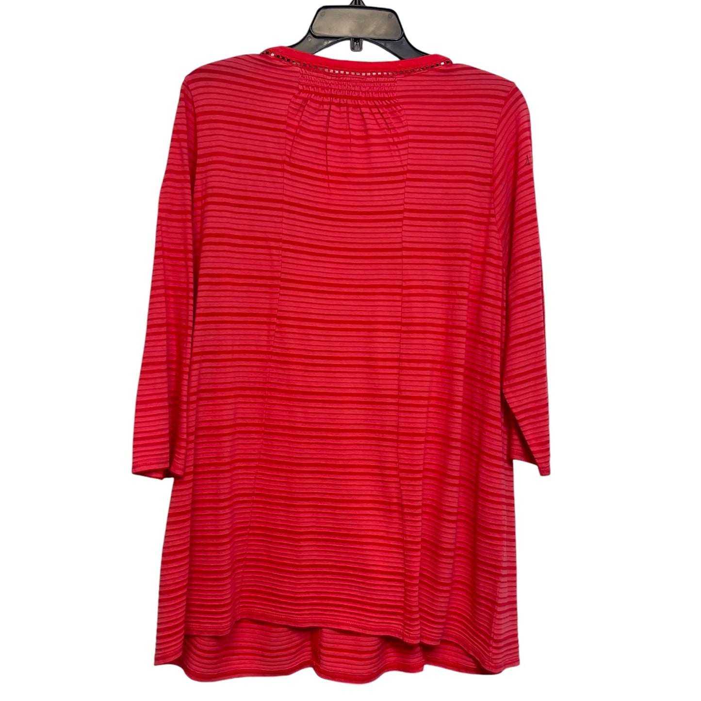 Top 3/4 Sleeve By Lucky Brand O In Red, Size: 1x