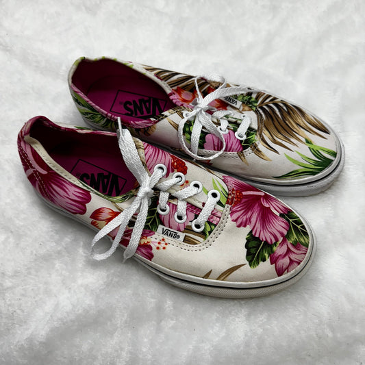 Floral Shoes Sneakers Vans, Size 5.5