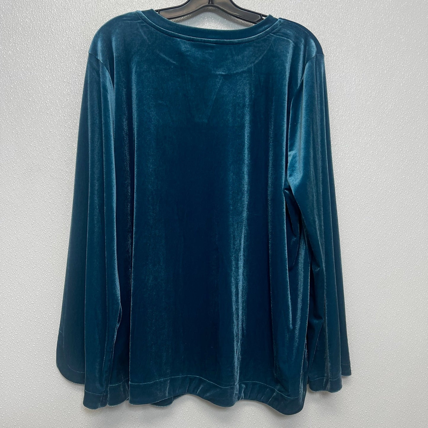 Top Long Sleeve By Logo In Aqua, Size: Xl