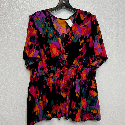 Top Short Sleeve By Shein In Print, Size: 2x