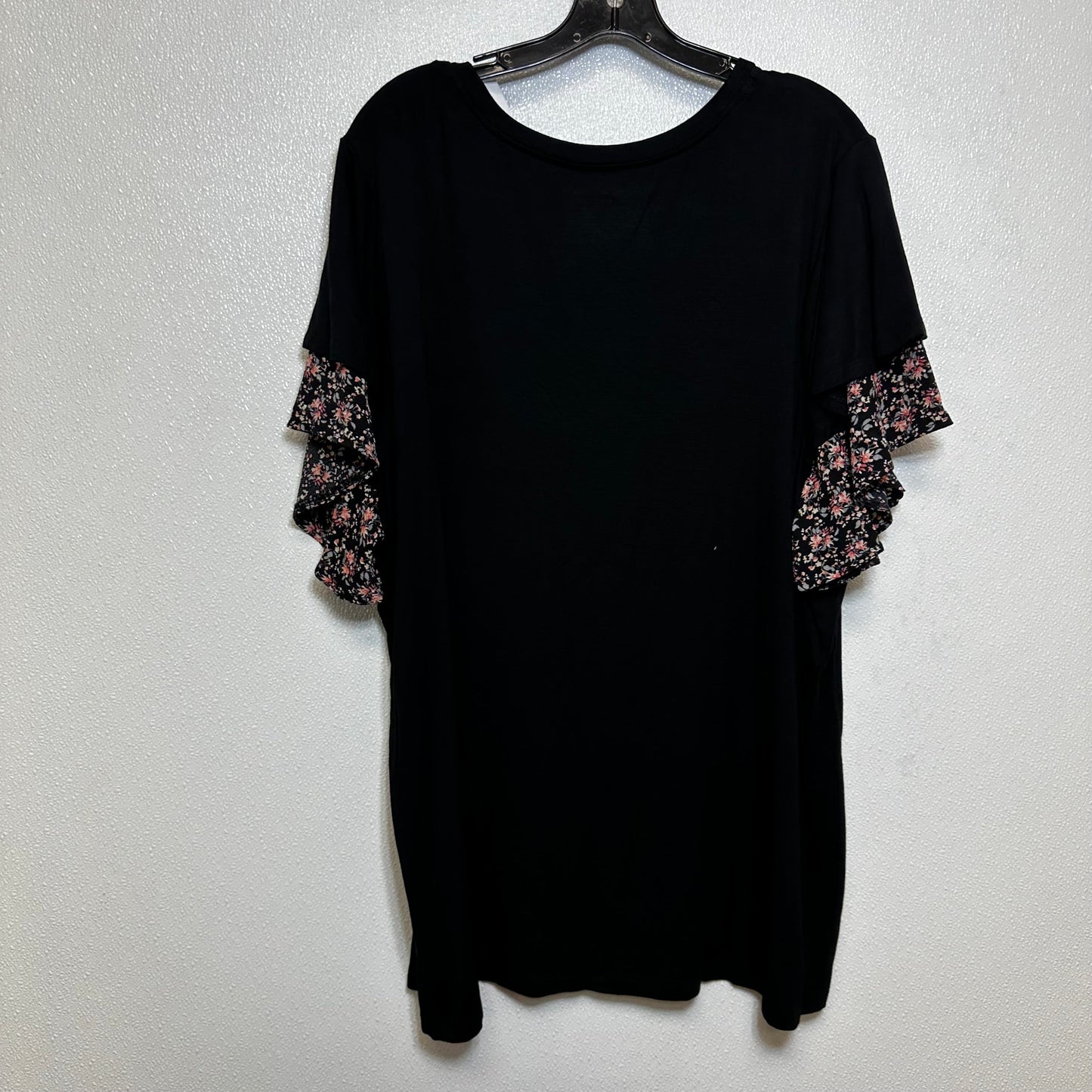 Top Short Sleeve By Lane Bryant O In Black, Size: 3x