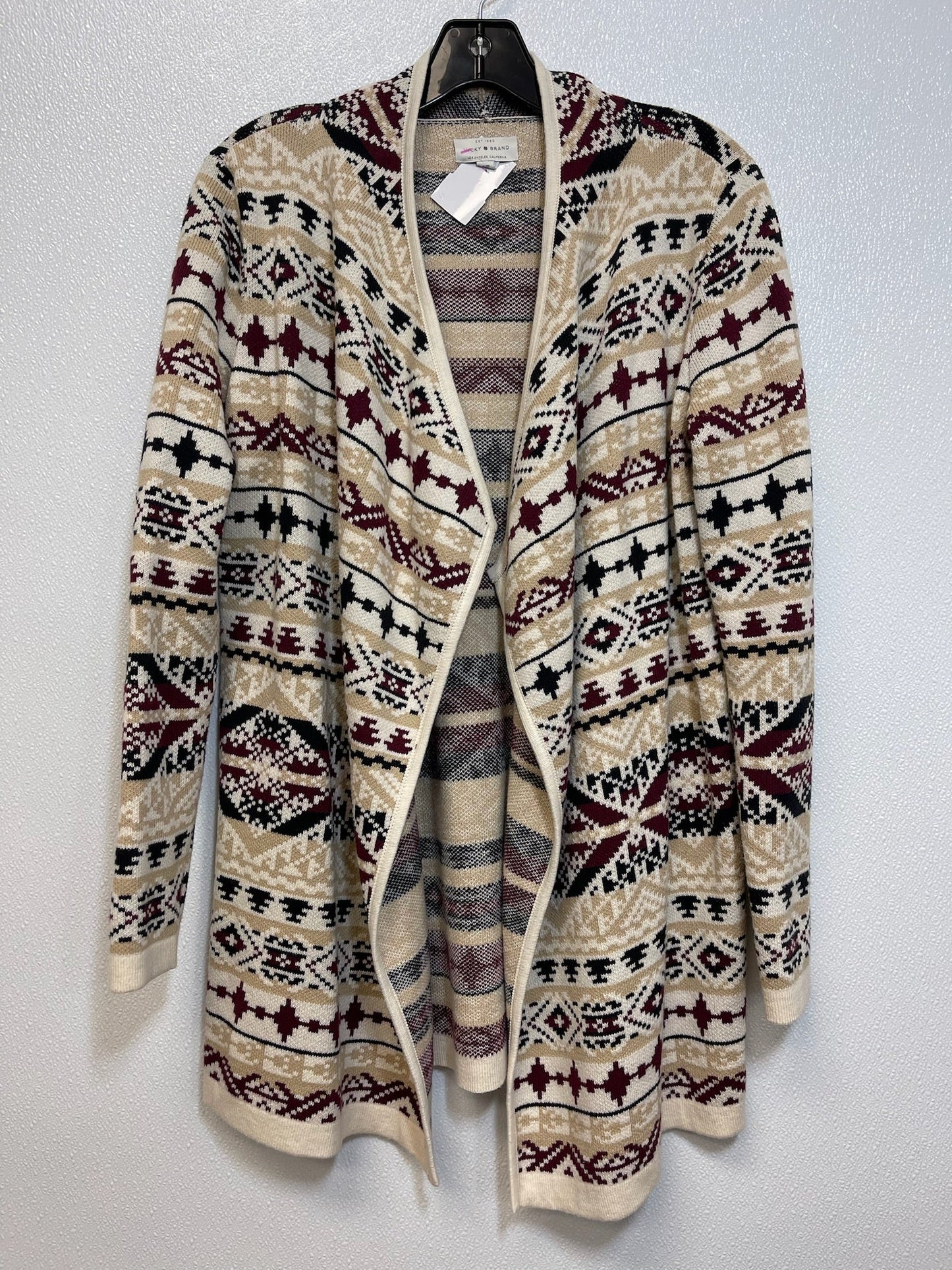 Cardigan By Lucky Brand O In Print, Size: S