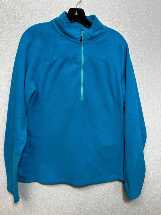 Jacket Fleece By Eddie Bauer O In Aqua, Size: Xl