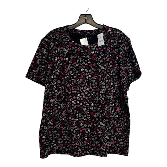 Top Short Sleeve By Loft In Black, Size: L