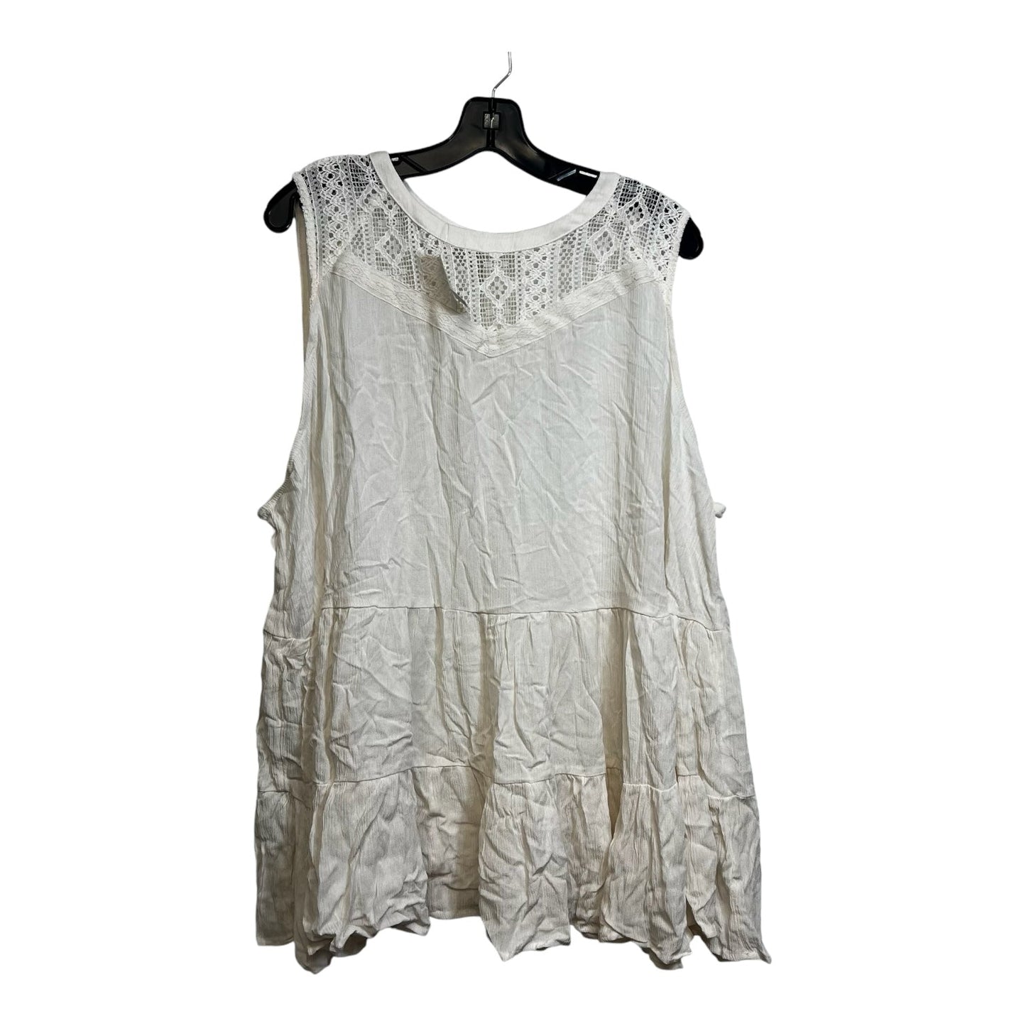 Top Sleeveless By Maurices In Ivory, Size: 3x