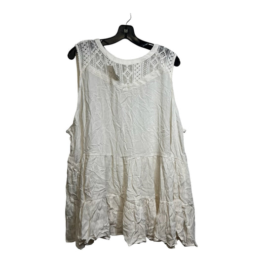 Top Sleeveless By Maurices In Ivory, Size: 3x