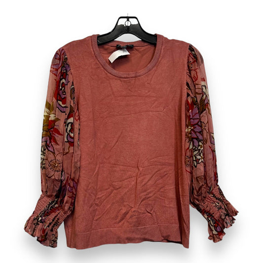 Top 3/4 Sleeve By Adrienne Vittadini In Mauve, Size: M