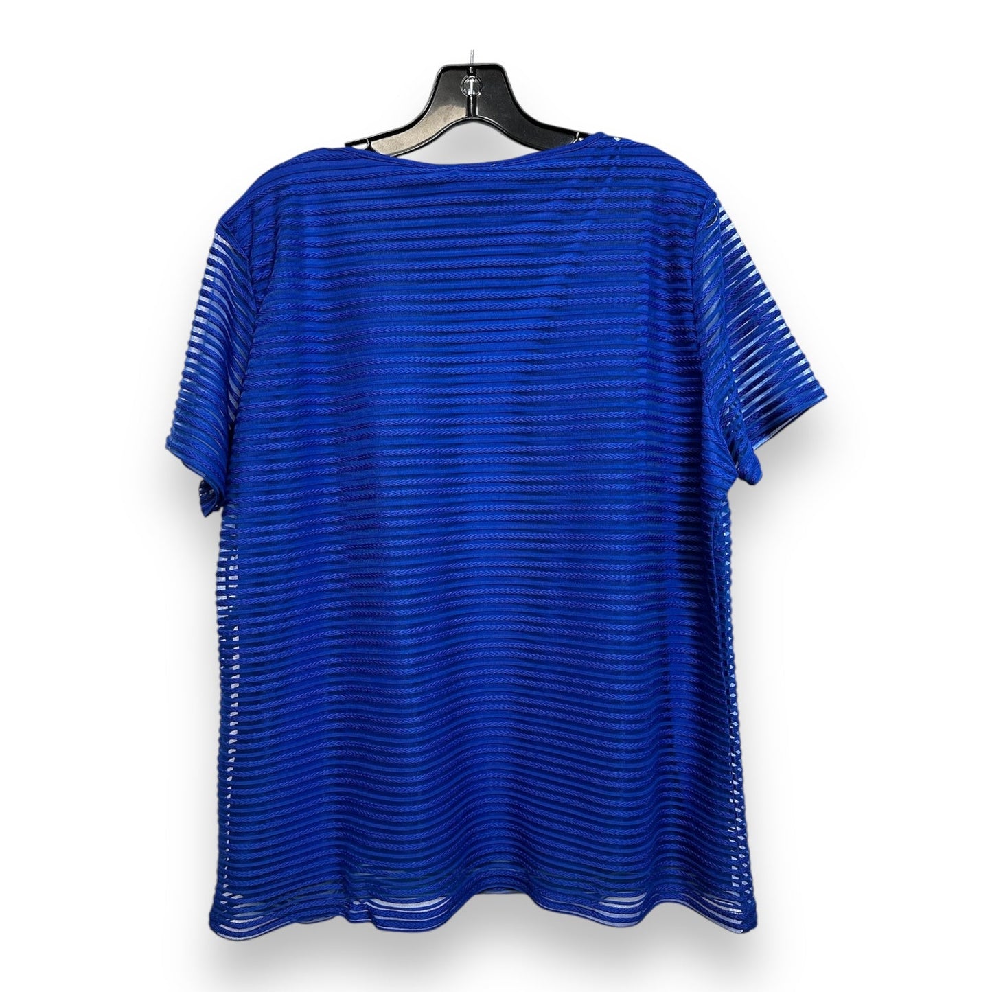 Top Short Sleeve By Calvin Klein In Blue, Size: Xxl