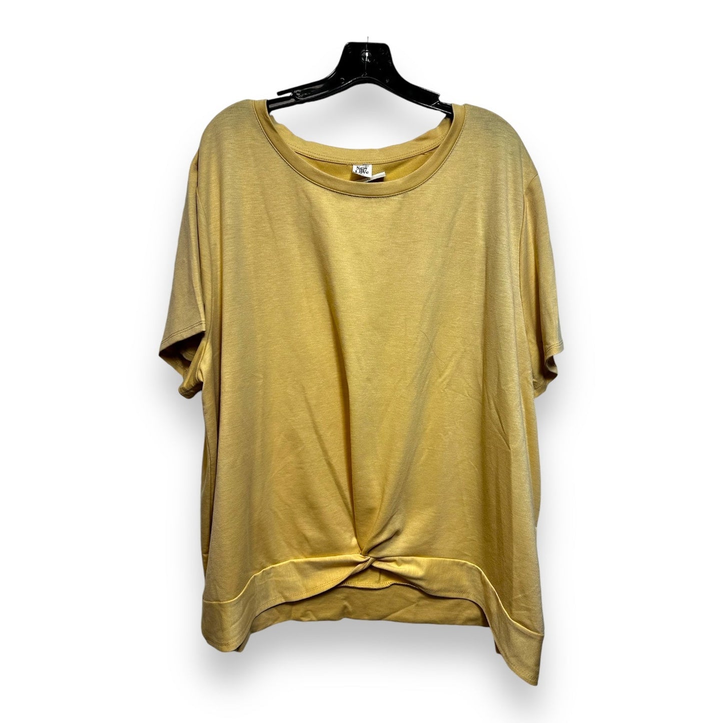 Top Short Sleeve Basic By Sew In Love In Yellow, Size: 3x