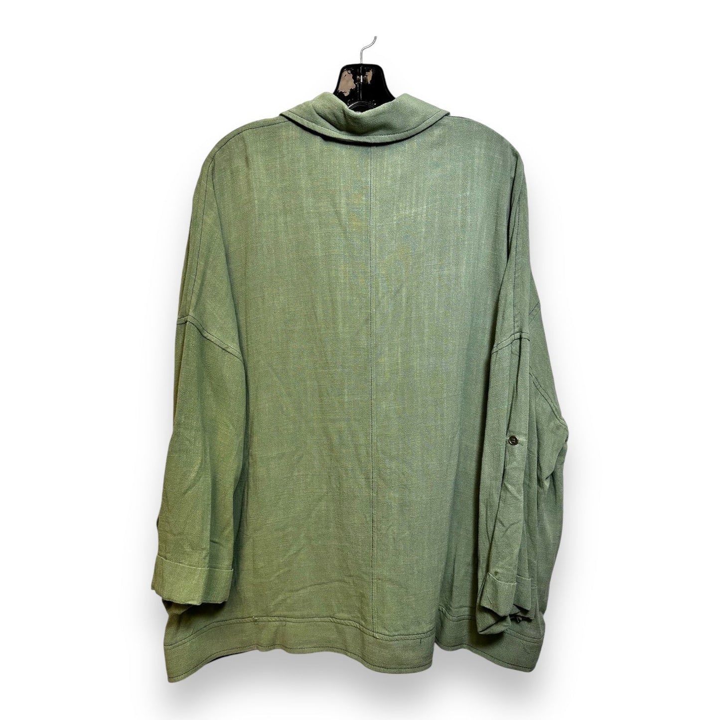 Top Long Sleeve By White Birch In Green, Size: 2x