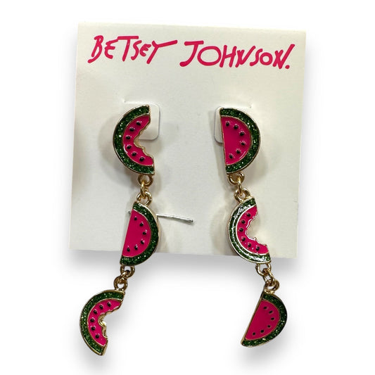 Watermelon Earrings Dangle/drop By Betsey Johnson