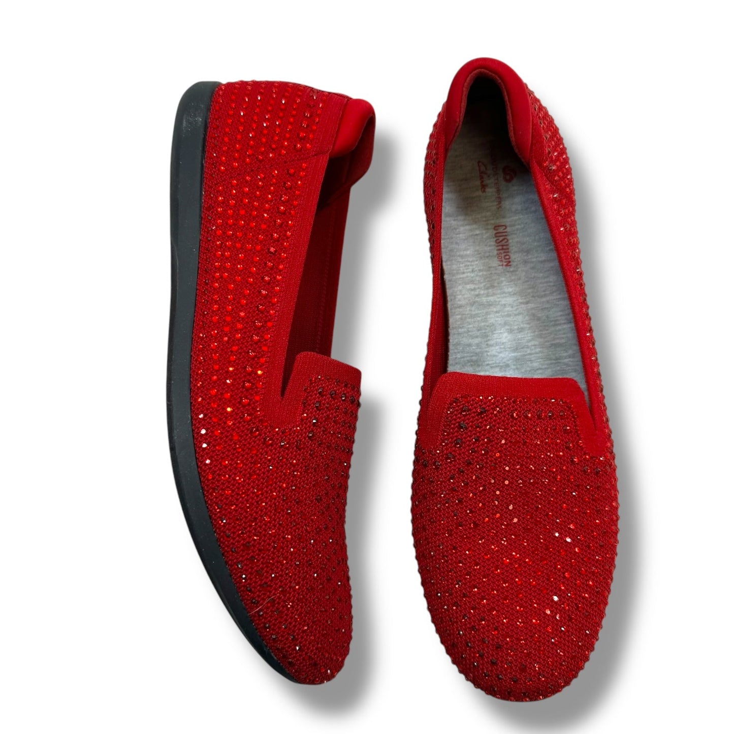 Shoes Flats By Clarks In Red, Size: 9