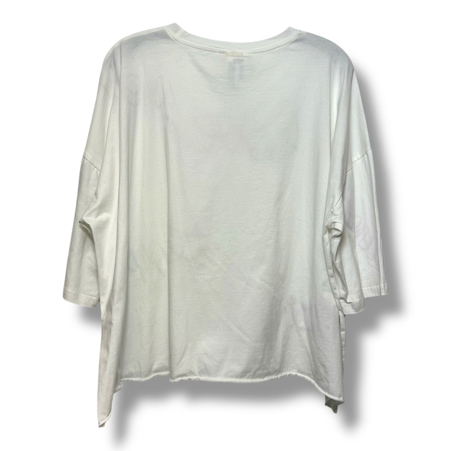 Top Short Sleeve By Clothes Mentor In White, Size: Xl