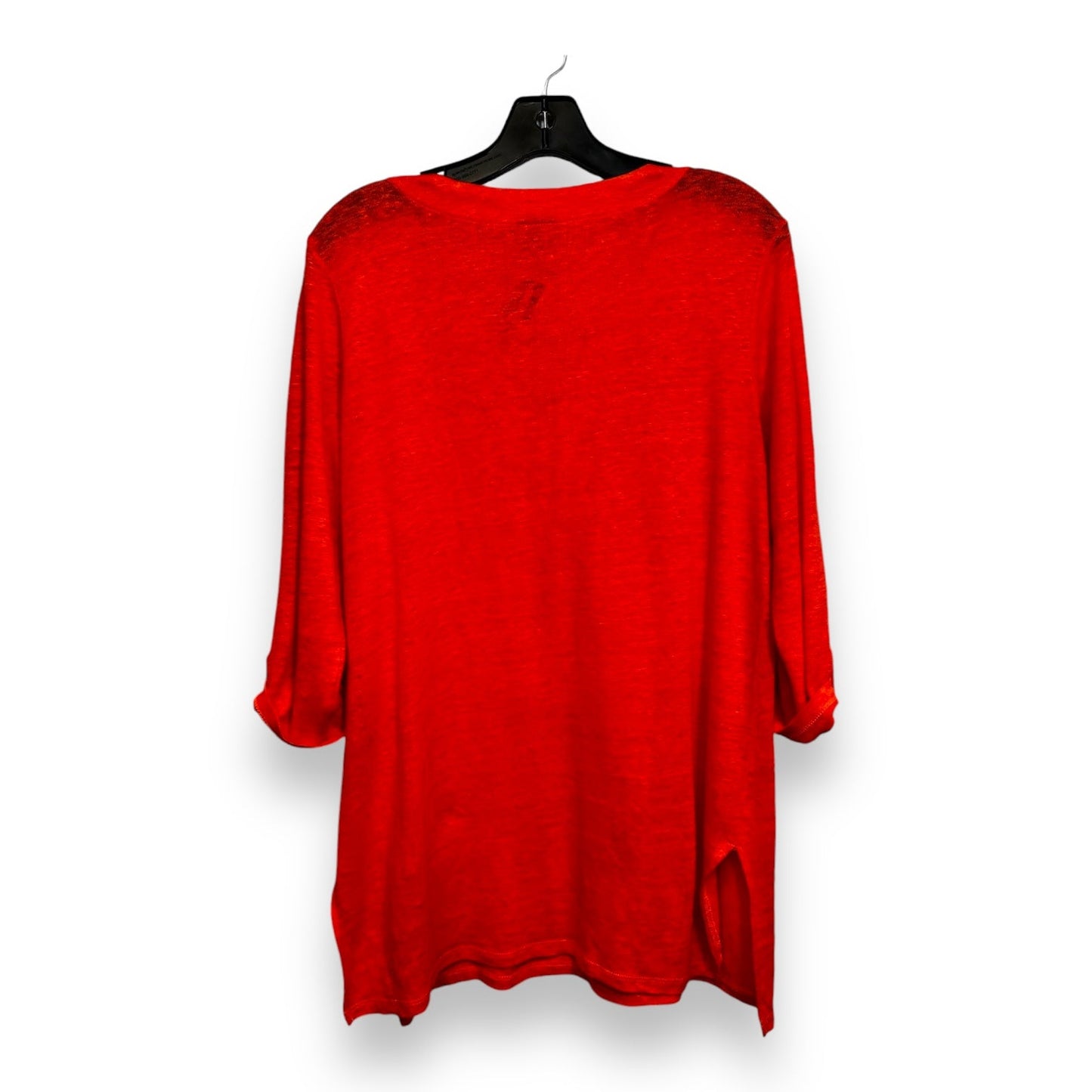 Top 3/4 Sleeve By Chicos O In Orange, Size: M