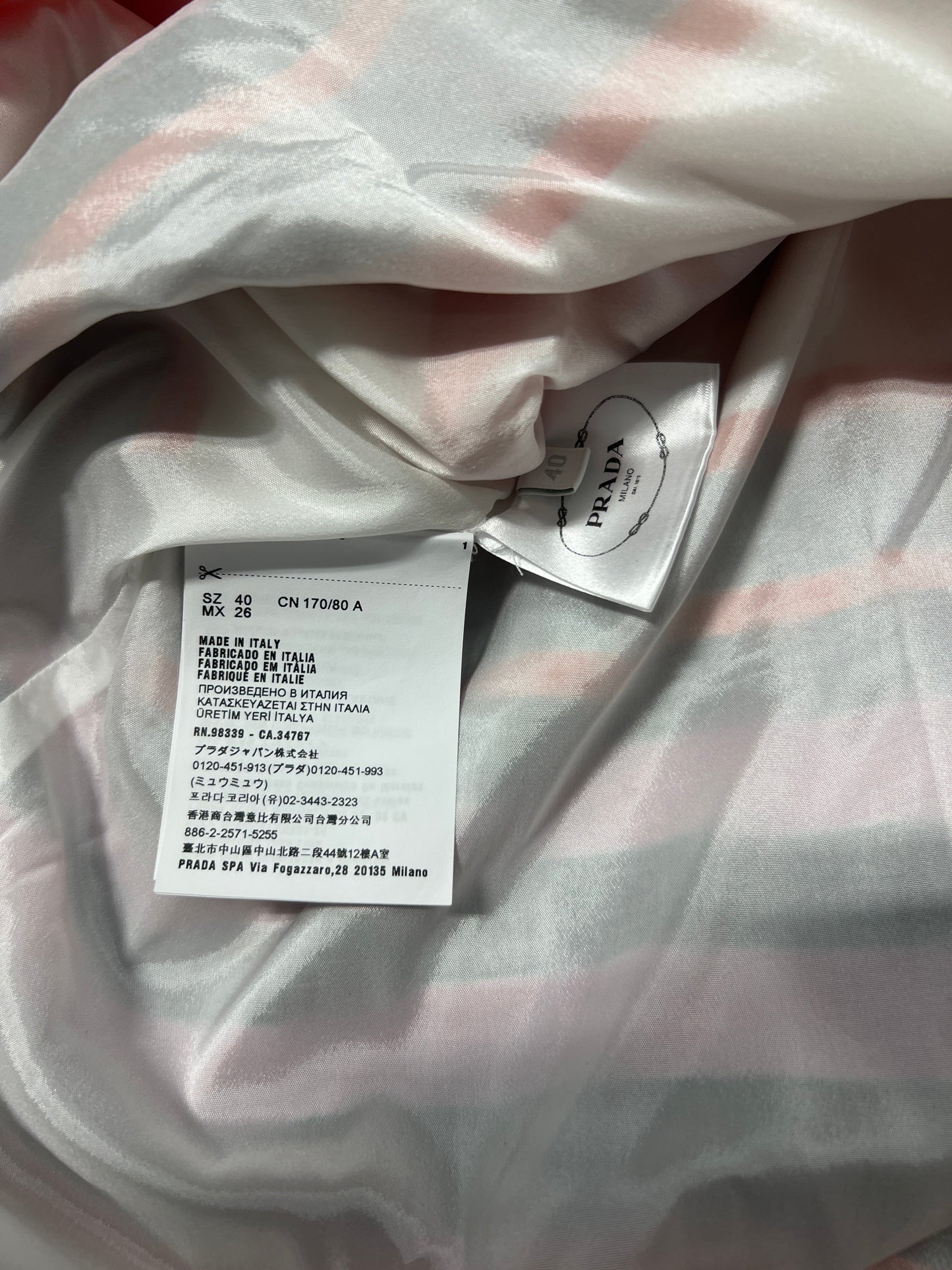 Prada Mini Striped Designer Luxury Dress w/ Tags in Size: S