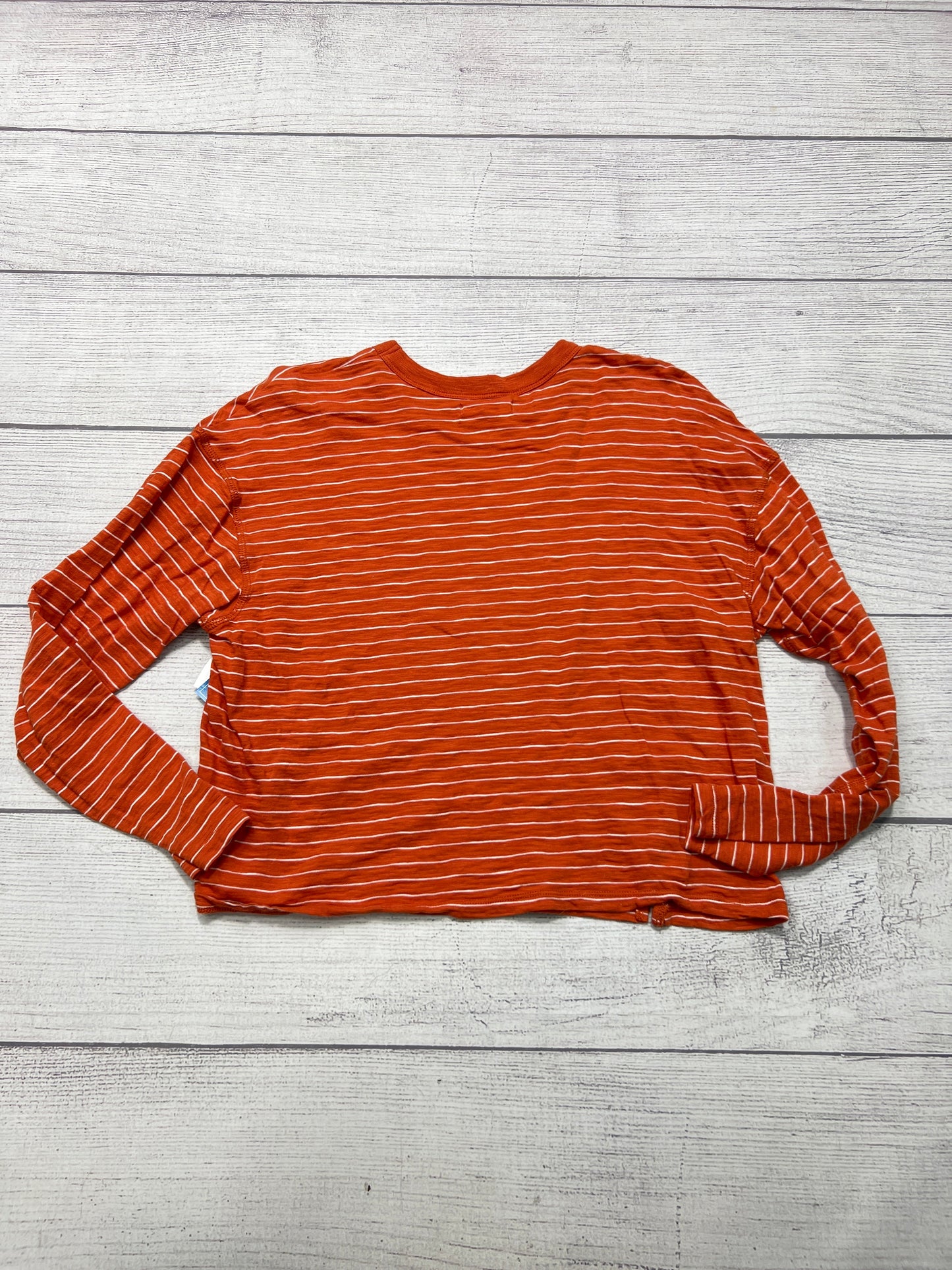 Top Long Sleeve Basic By Madewell In Orange, Size: S