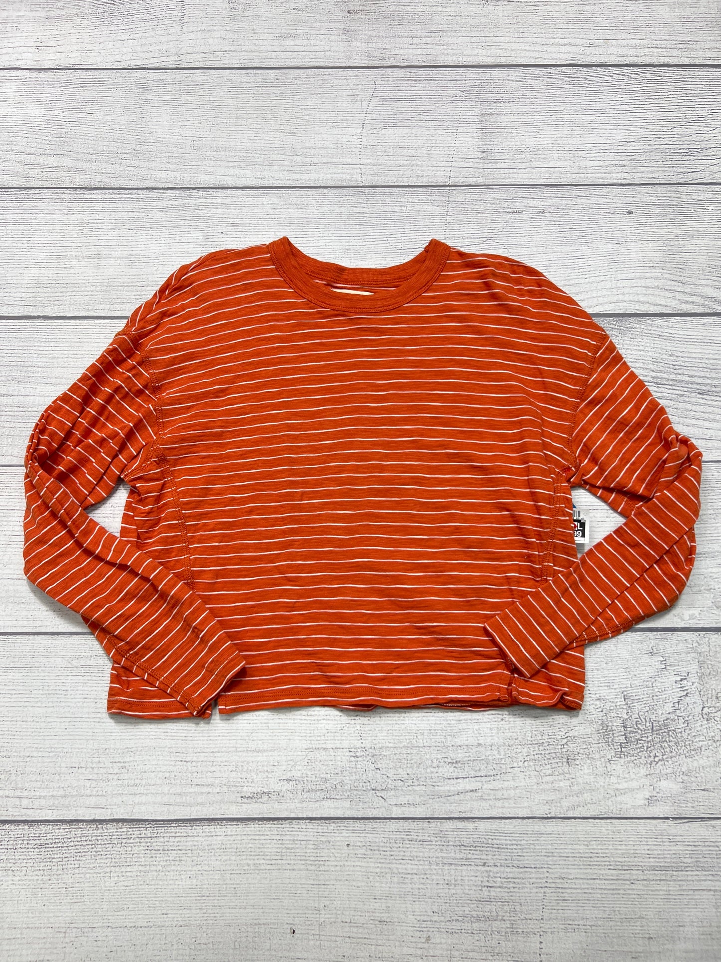 Top Long Sleeve Basic By Madewell In Orange, Size: S