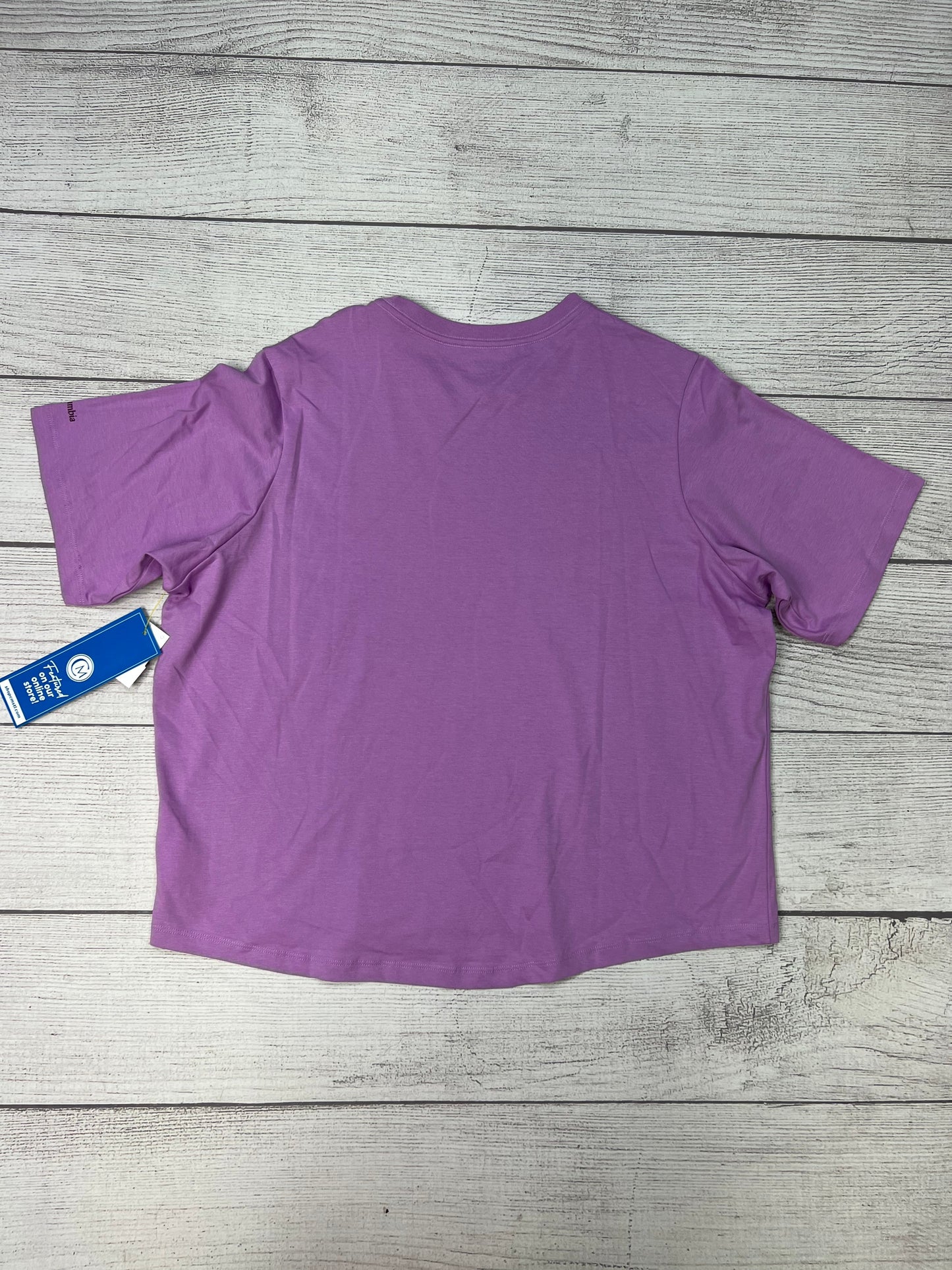 Athletic Top Short Sleeve By Columbia In Purple, Size: L