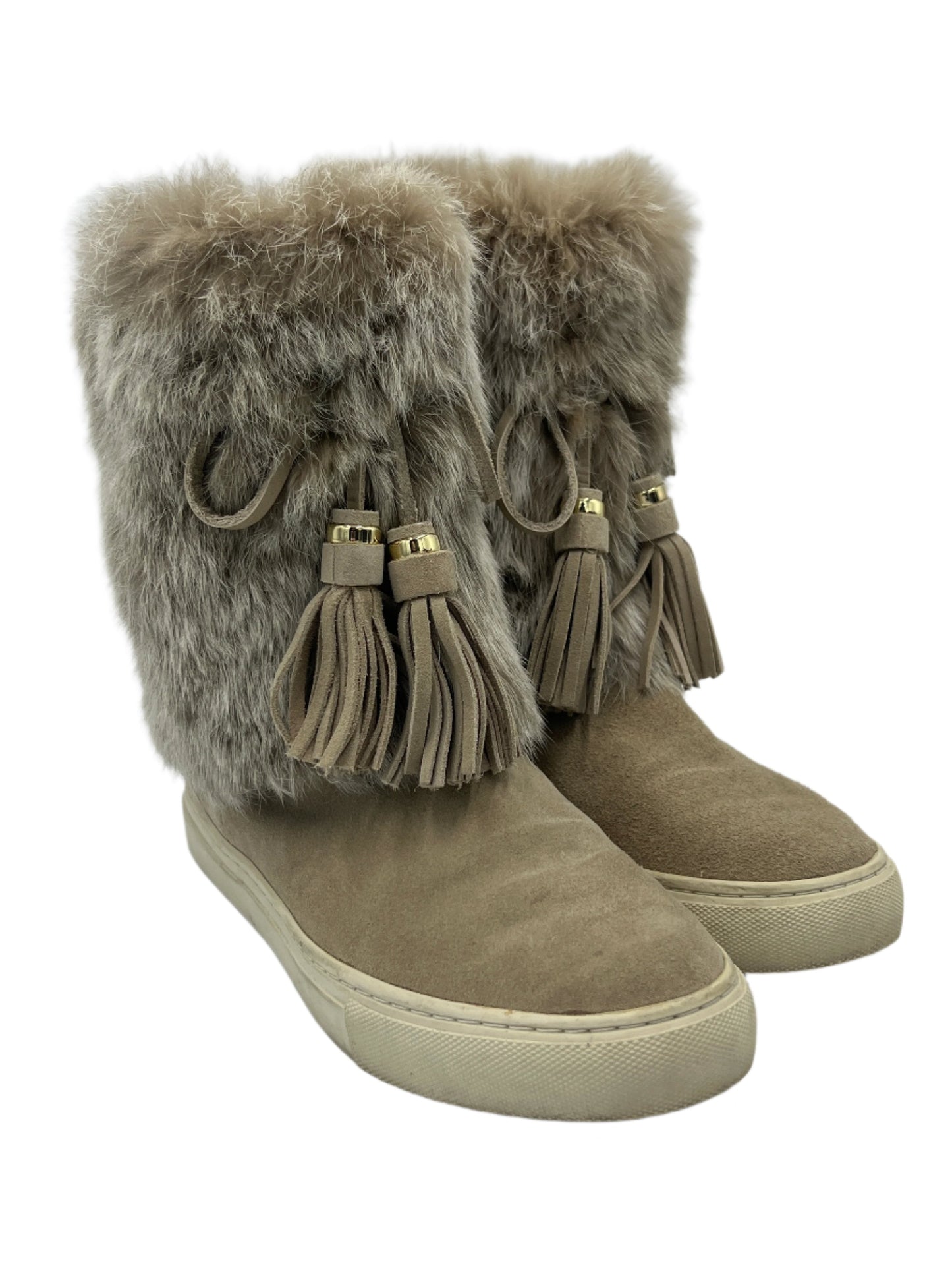 Tory Burch Angelica Rabbit Fur DESIGNER Boot  Size: 6