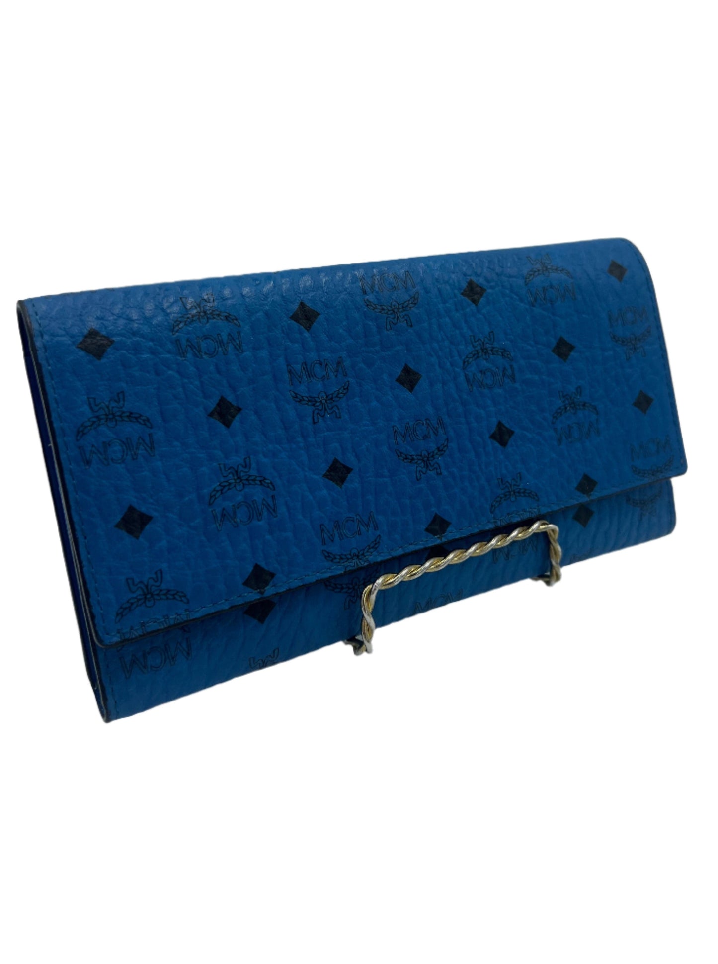 MCM Vistetos Blue Designer Wallet