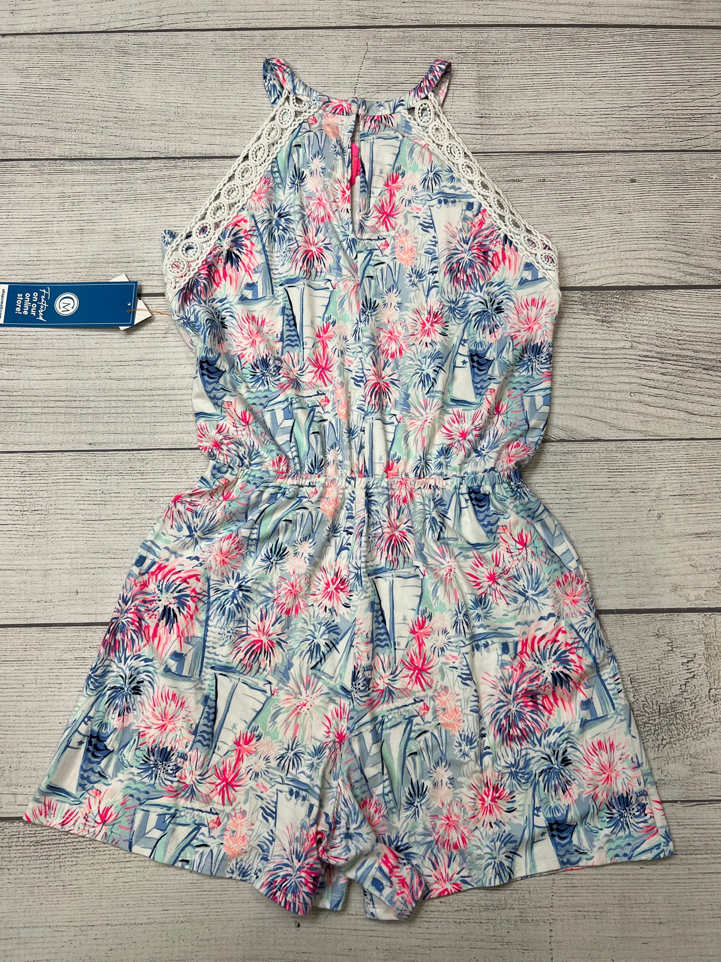 Blue White Romper Lilly Pulitzer, Size S