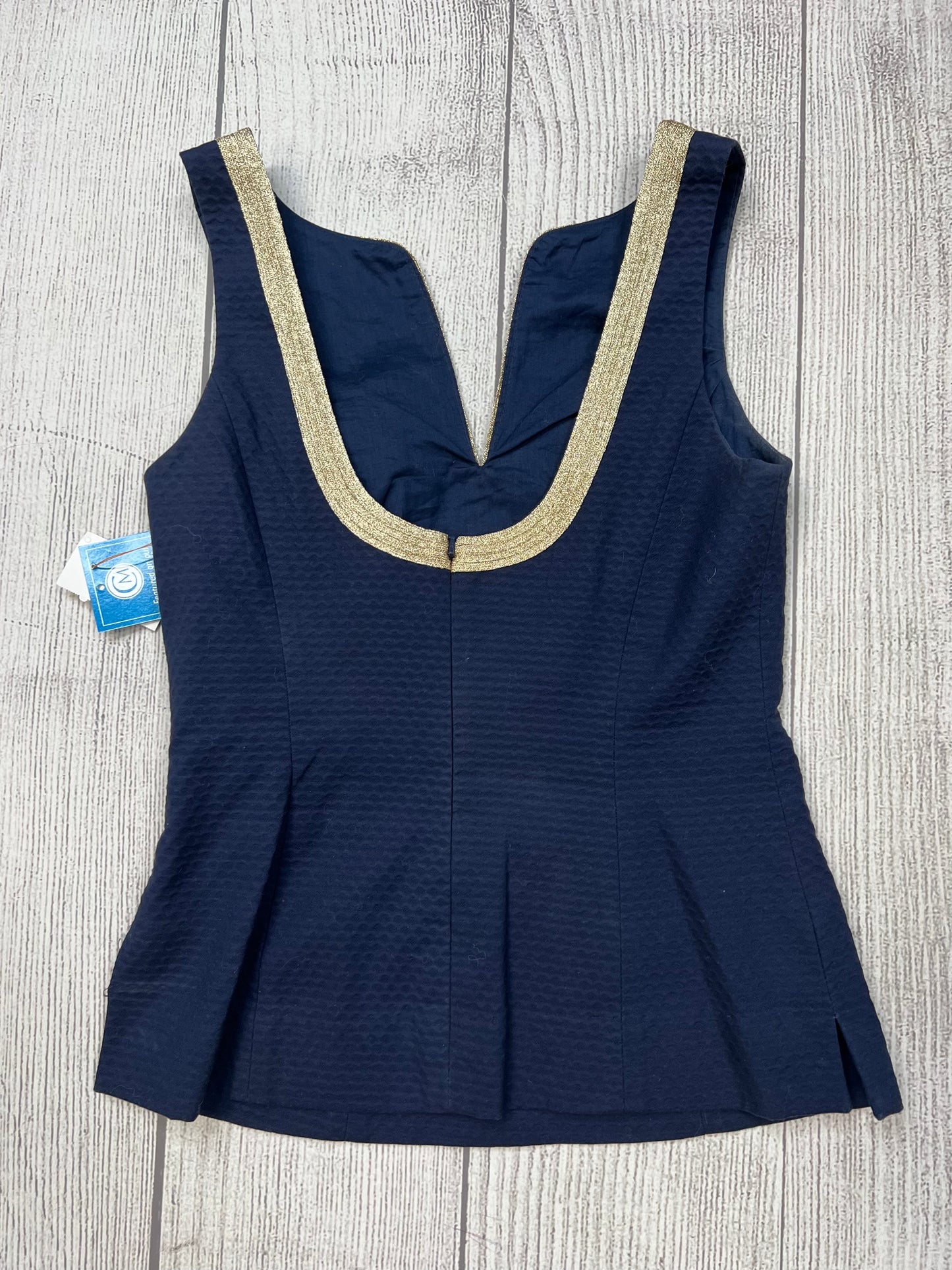 Navy Top Sleeveless Lilly Pulitzer, Size Xs