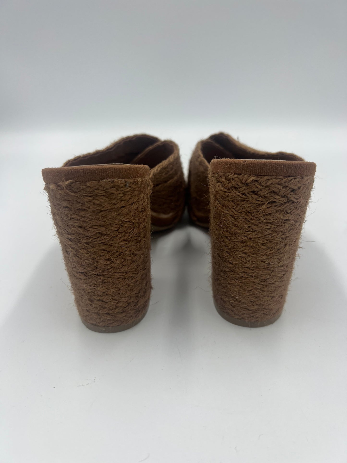 Brown Sandals Heels by Qupid, Size 10