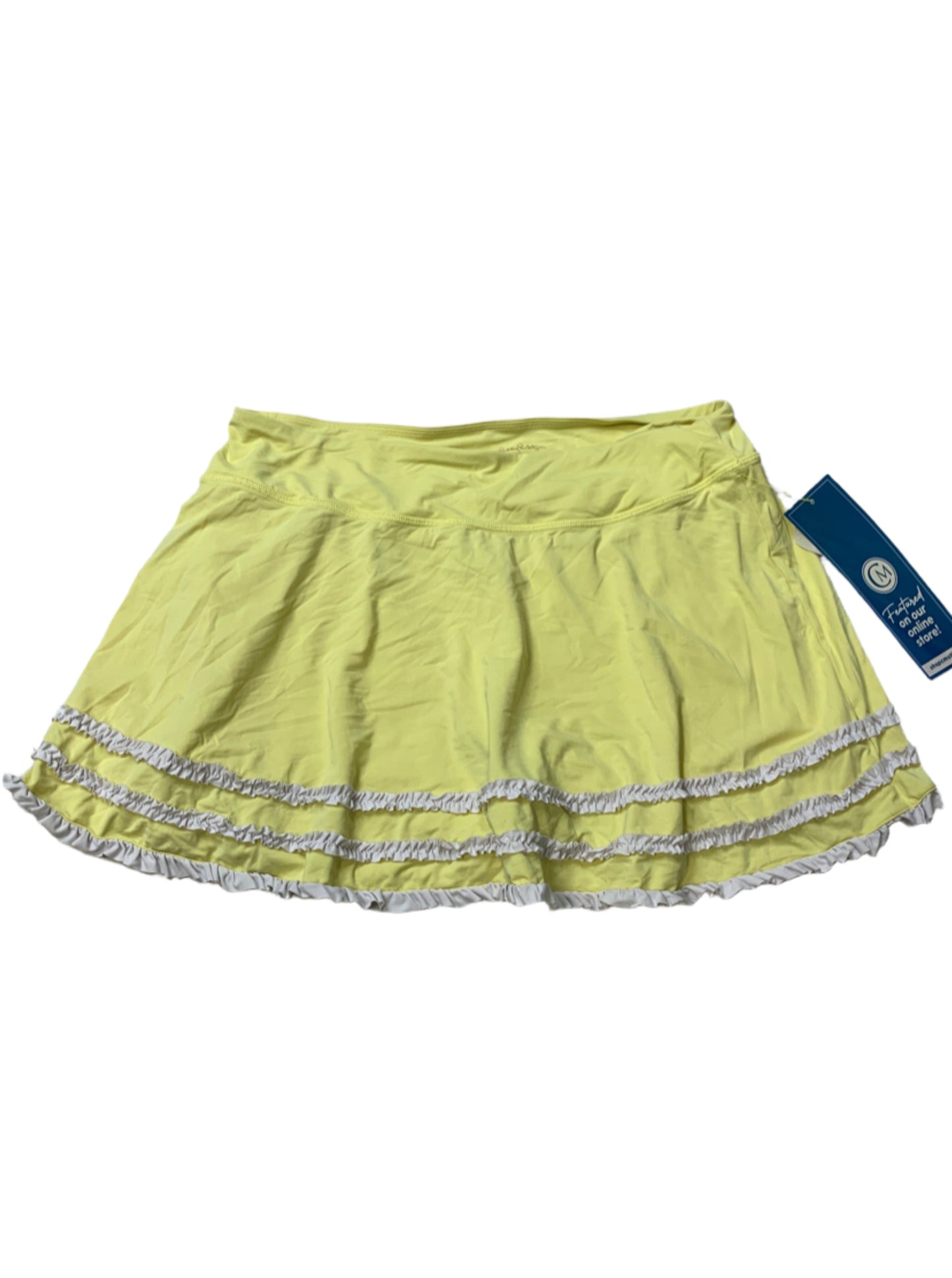 Yellow Athletic Skirt Skort Lilly Pulitzer, Size L