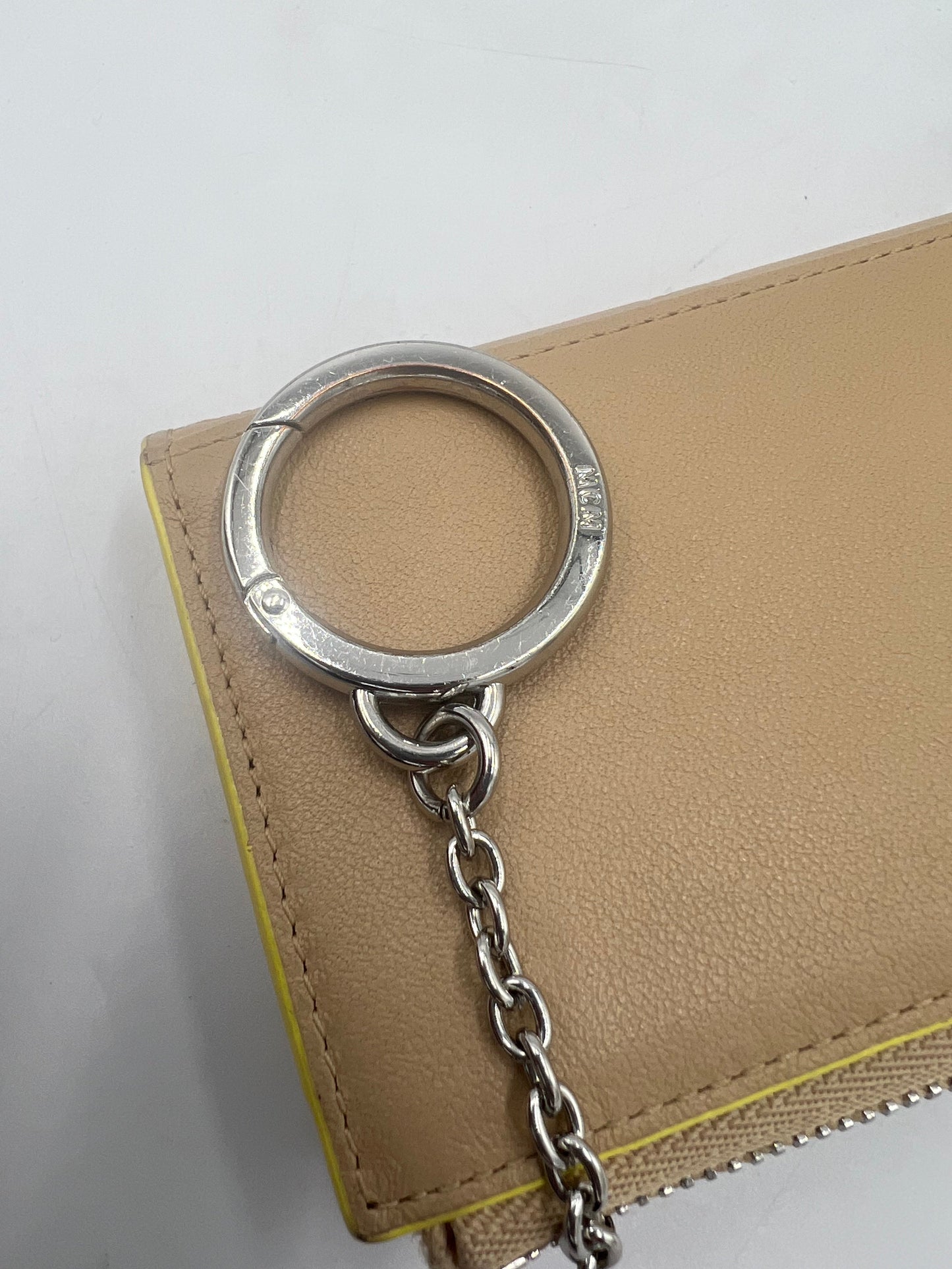 Like New! MCM Klara Designer Leather Zip Wallet w/ Key Ring