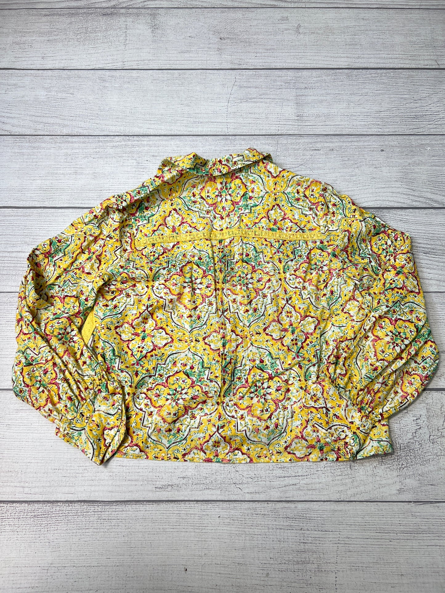 Top Long Sleeve By Pilcro In Yellow Size: Xs