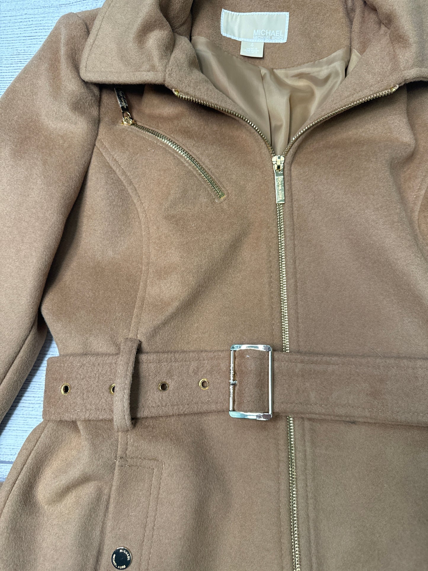 New! Coat Designer By Michael Kors In Tan, Size: S