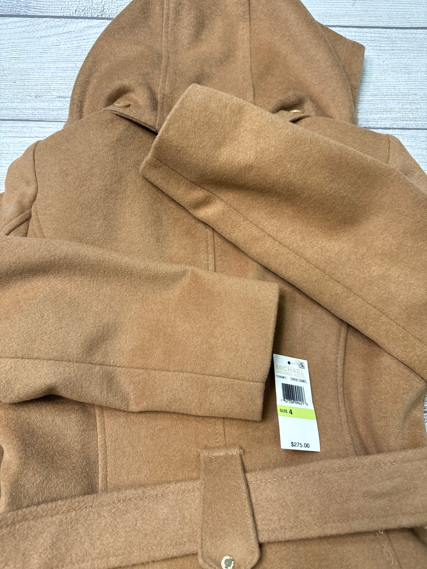 New! Coat Designer By Michael Kors In Tan, Size: S