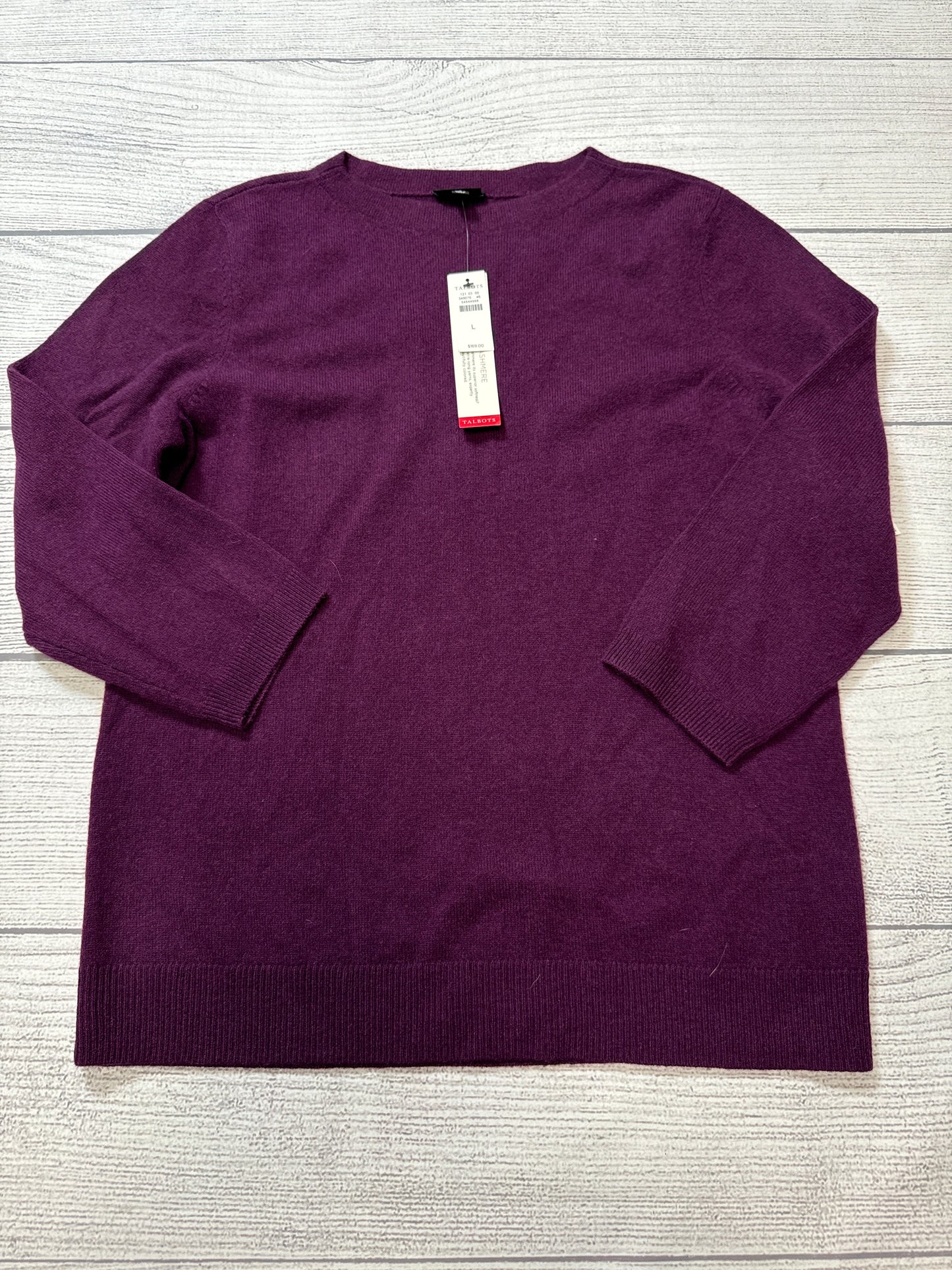 Sweater By Talbots In Purple, Size: L