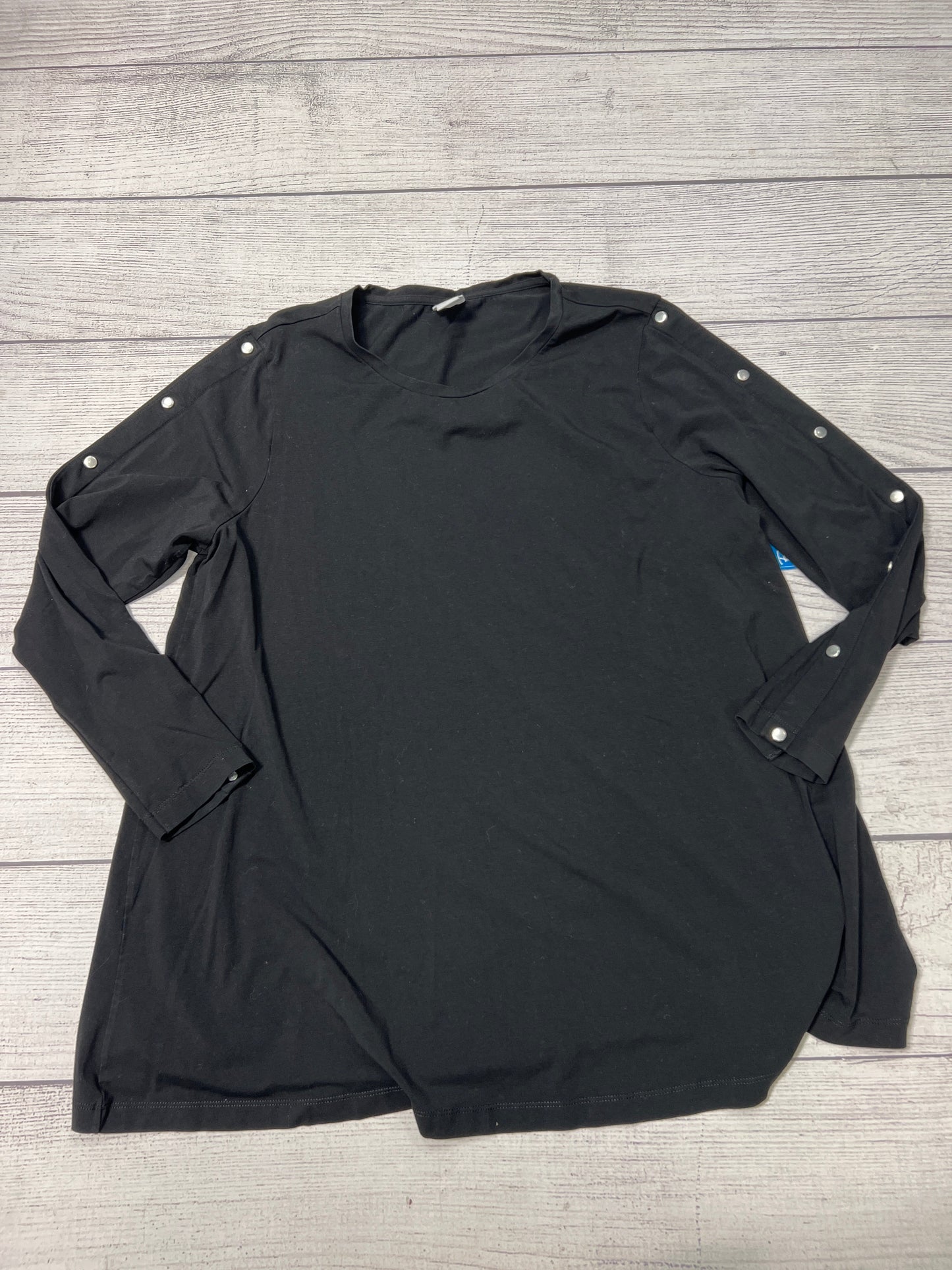 Top Long Sleeve By Chicos In Black, Size: Xl