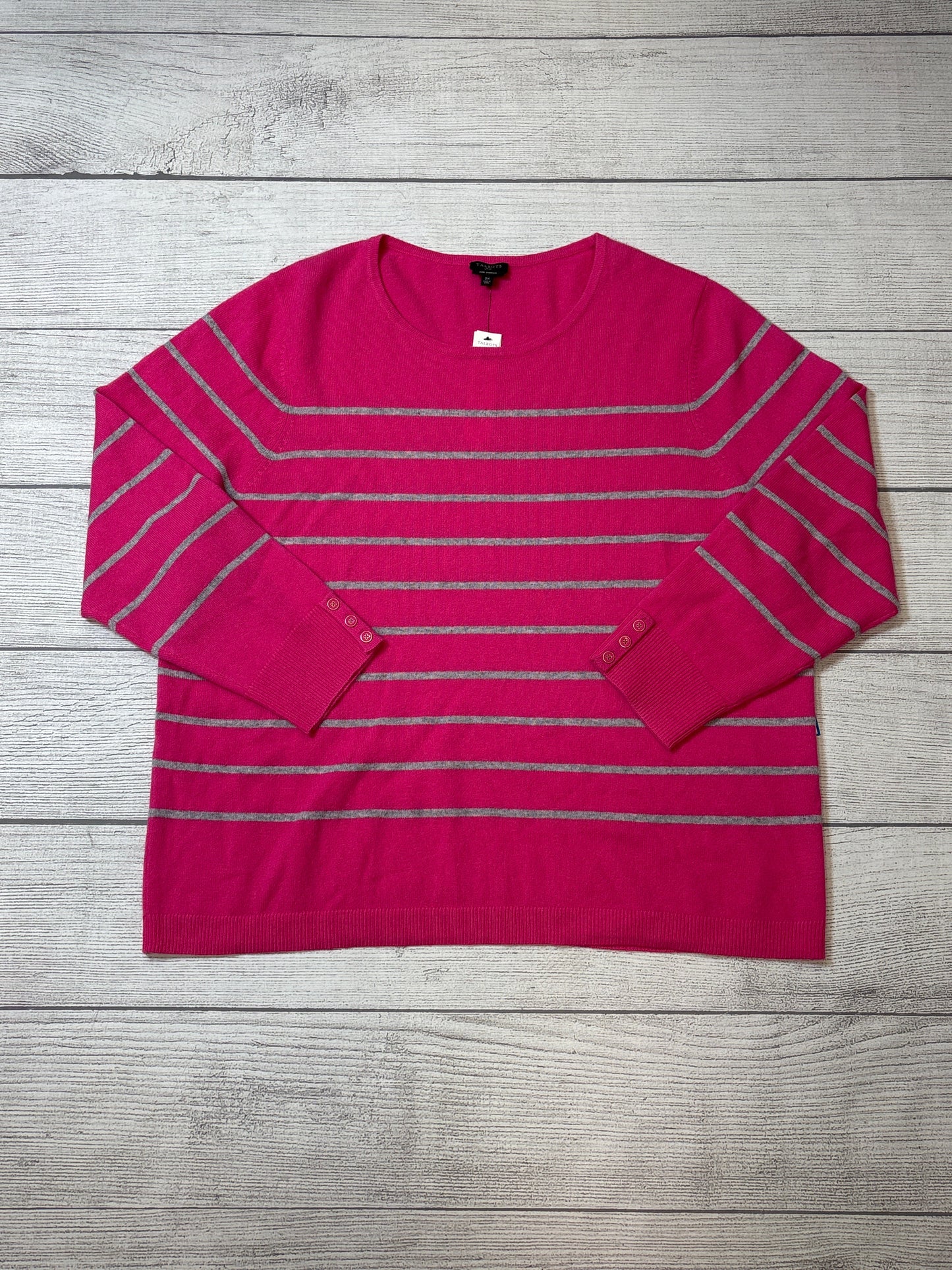 Sweater Cashmere By Talbots In Pink, Size: 3x