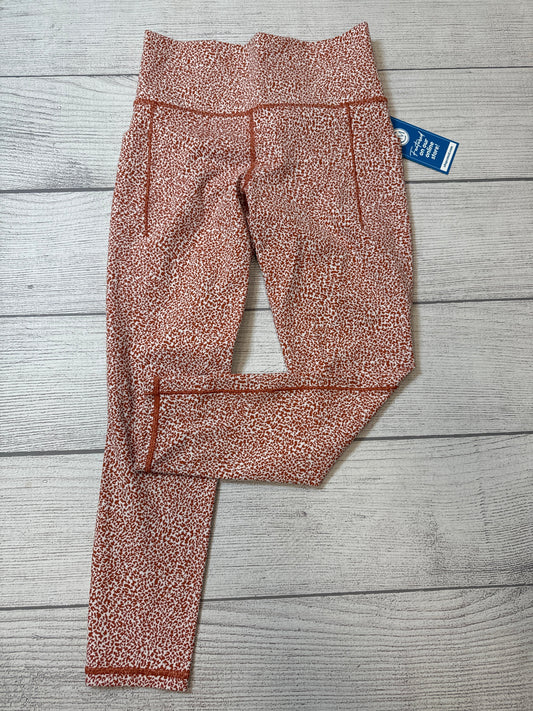 Athletic Capris By Athleta In Orange & White, Size: S