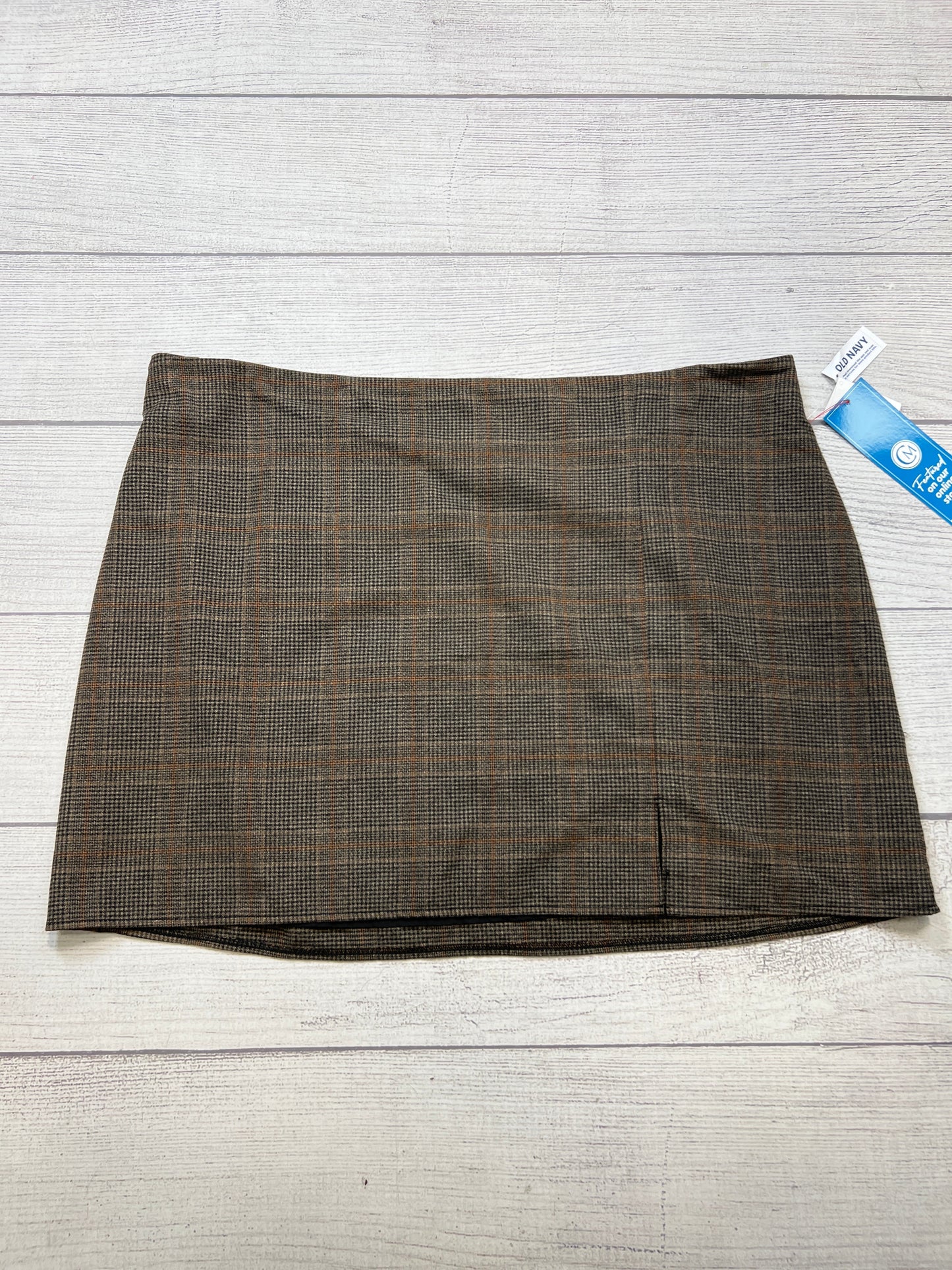 New! Skirt Mini & Short By Old Navy In Plaid Pattern, Size: 22