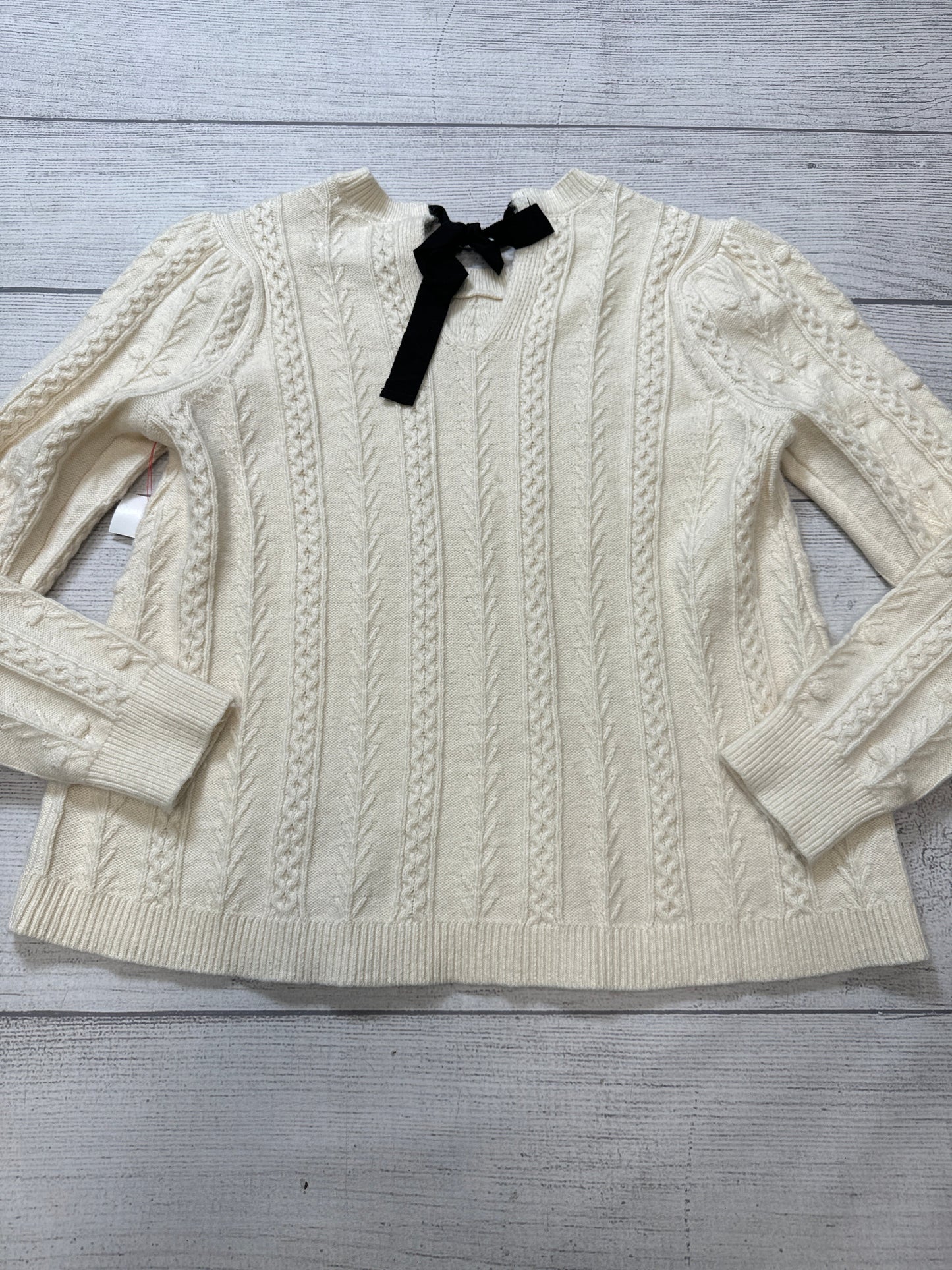 Sweater By Loft In Cream, Size: M