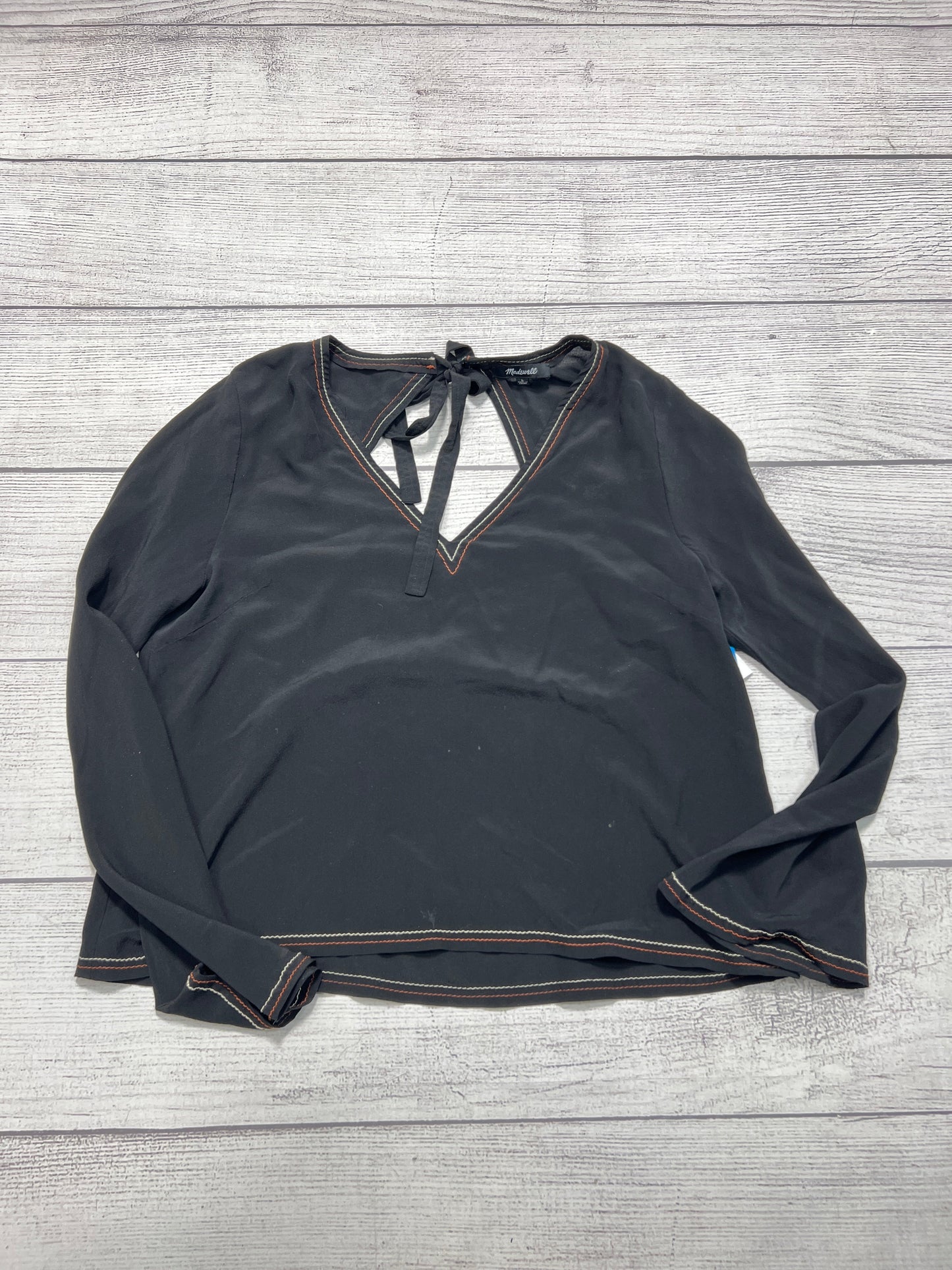 Top Long Sleeve By Madewell In Black, Size: L