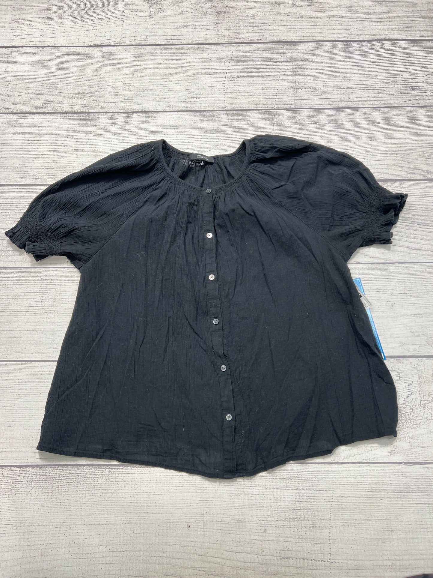 Top Short Sleeve By Madewell In Black, Size: L