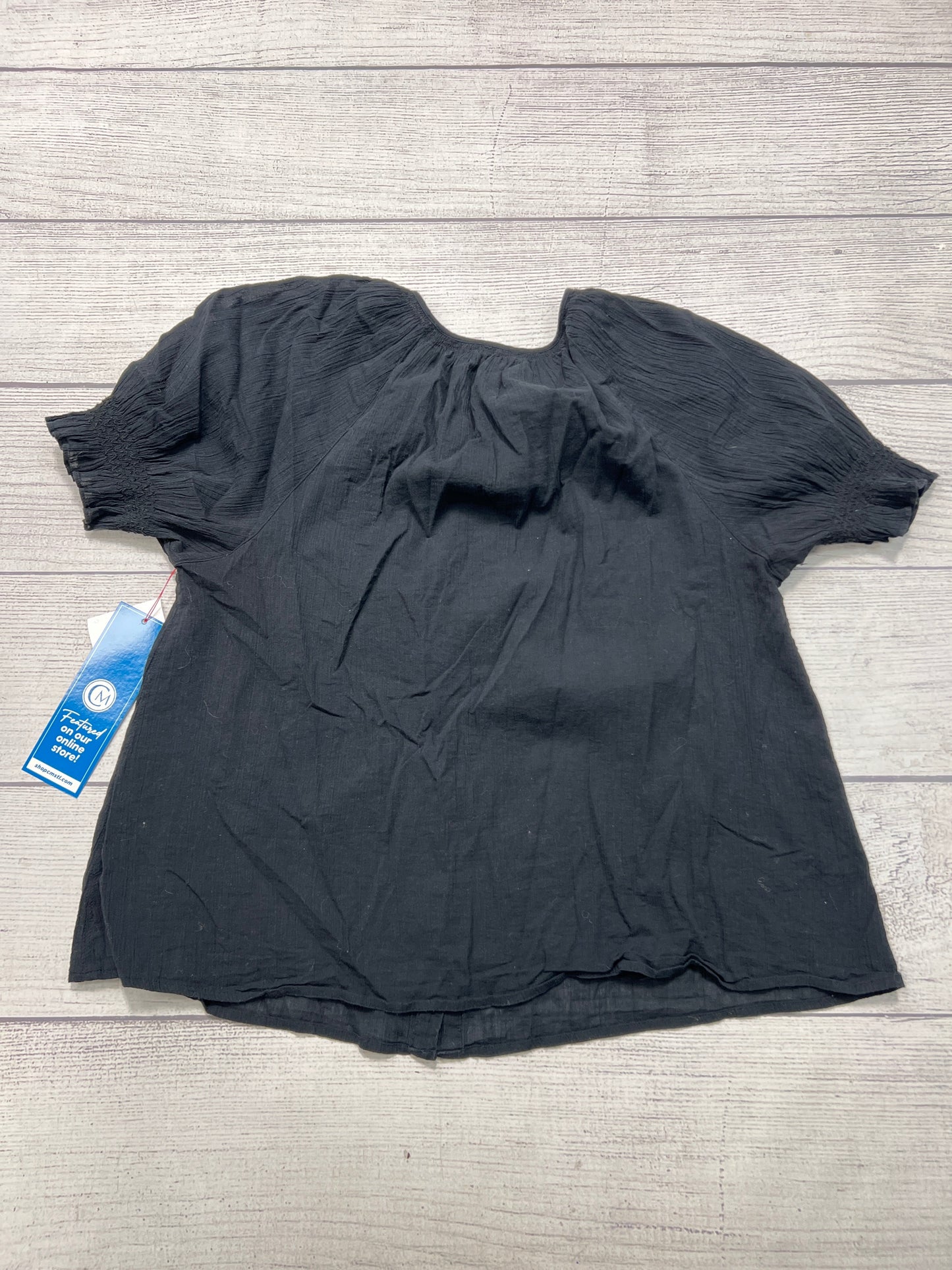 Top Short Sleeve By Madewell In Black, Size: L