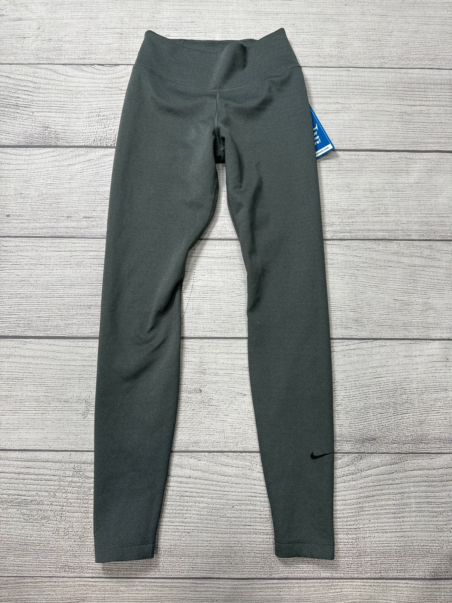 Athletic Leggings By Nike Apparel In Grey, Size: Xs