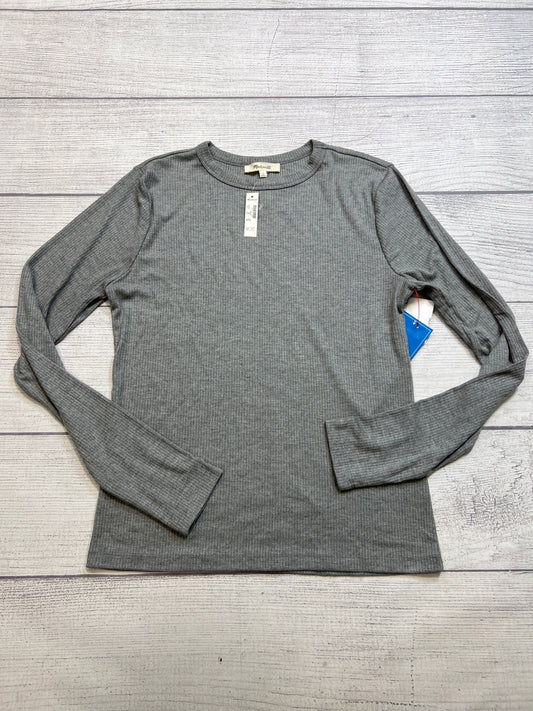 Top Long Sleeve By Madewell In Grey, Size: L