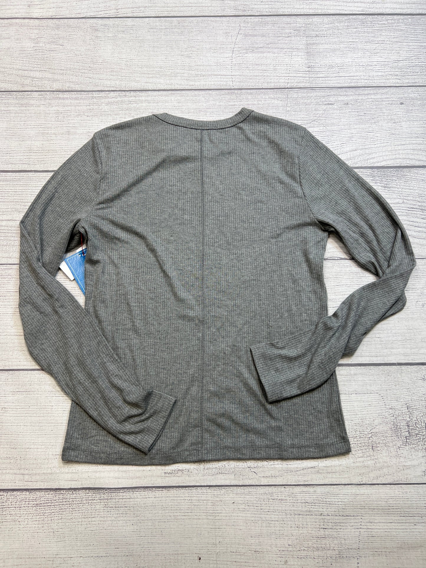 Top Long Sleeve By Madewell In Grey, Size: L