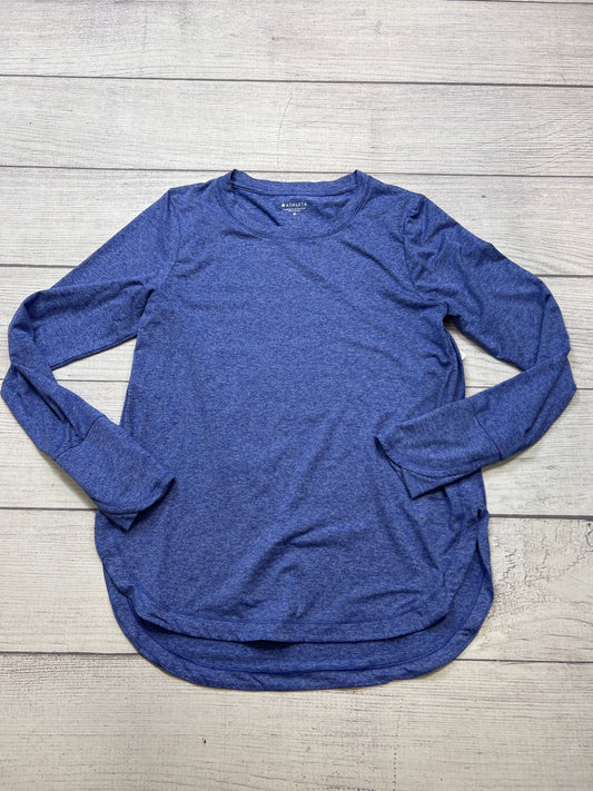 Athletic Top Long Sleeve Collar By Athleta In Blue, Size: M