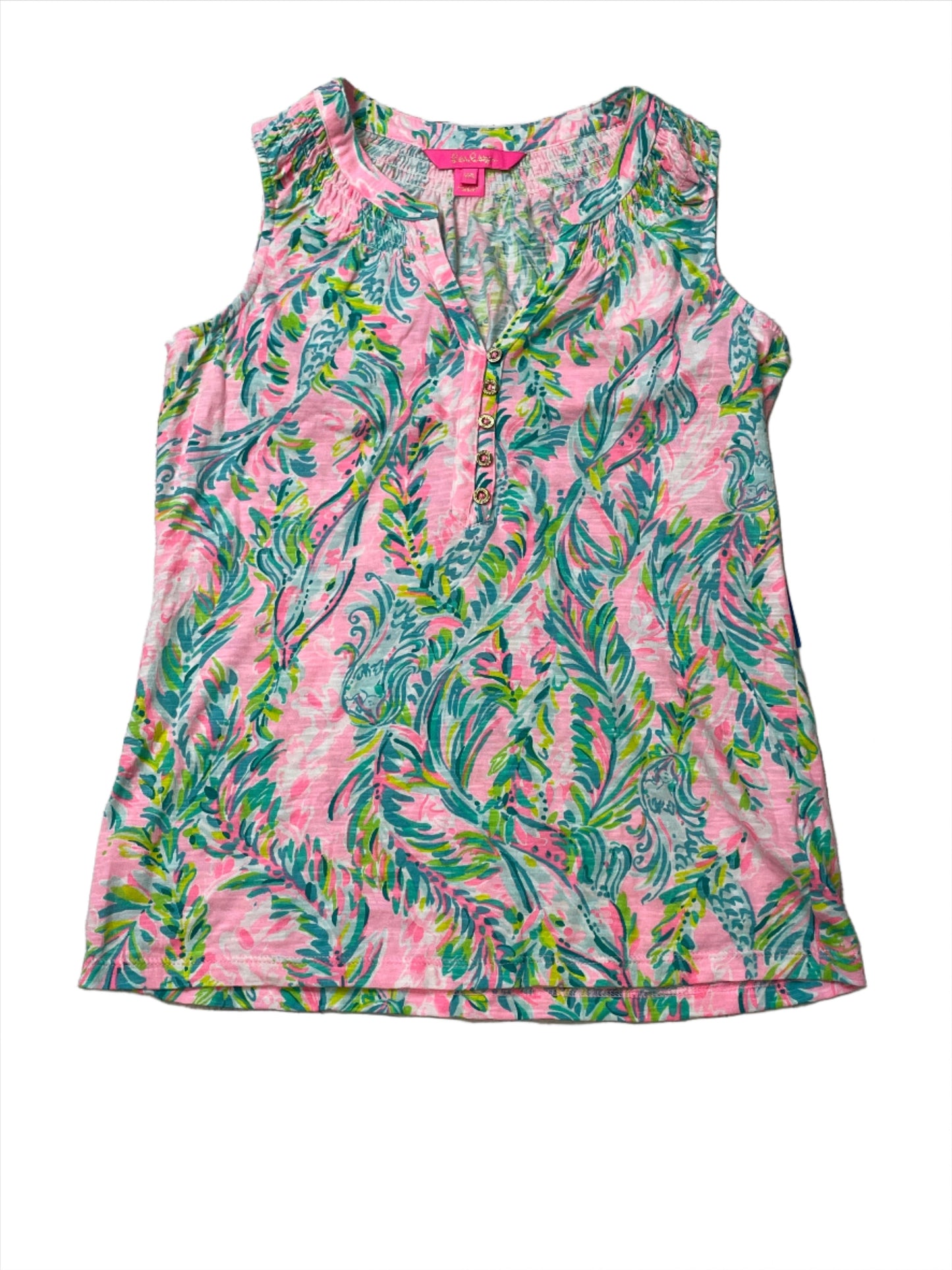 Pink Top Sleeveless Lilly Pulitzer, Size Xxs