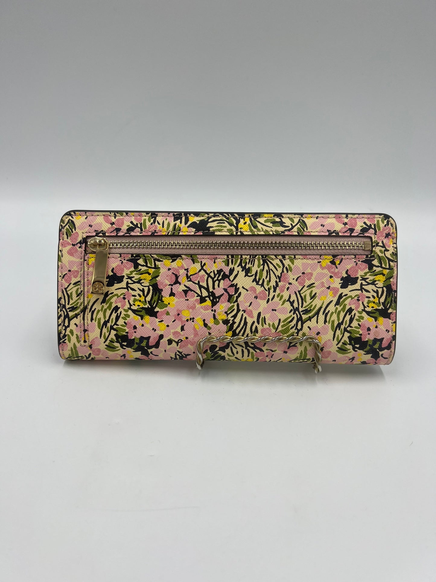 Tory Burch Designer Floral Logo Wallet