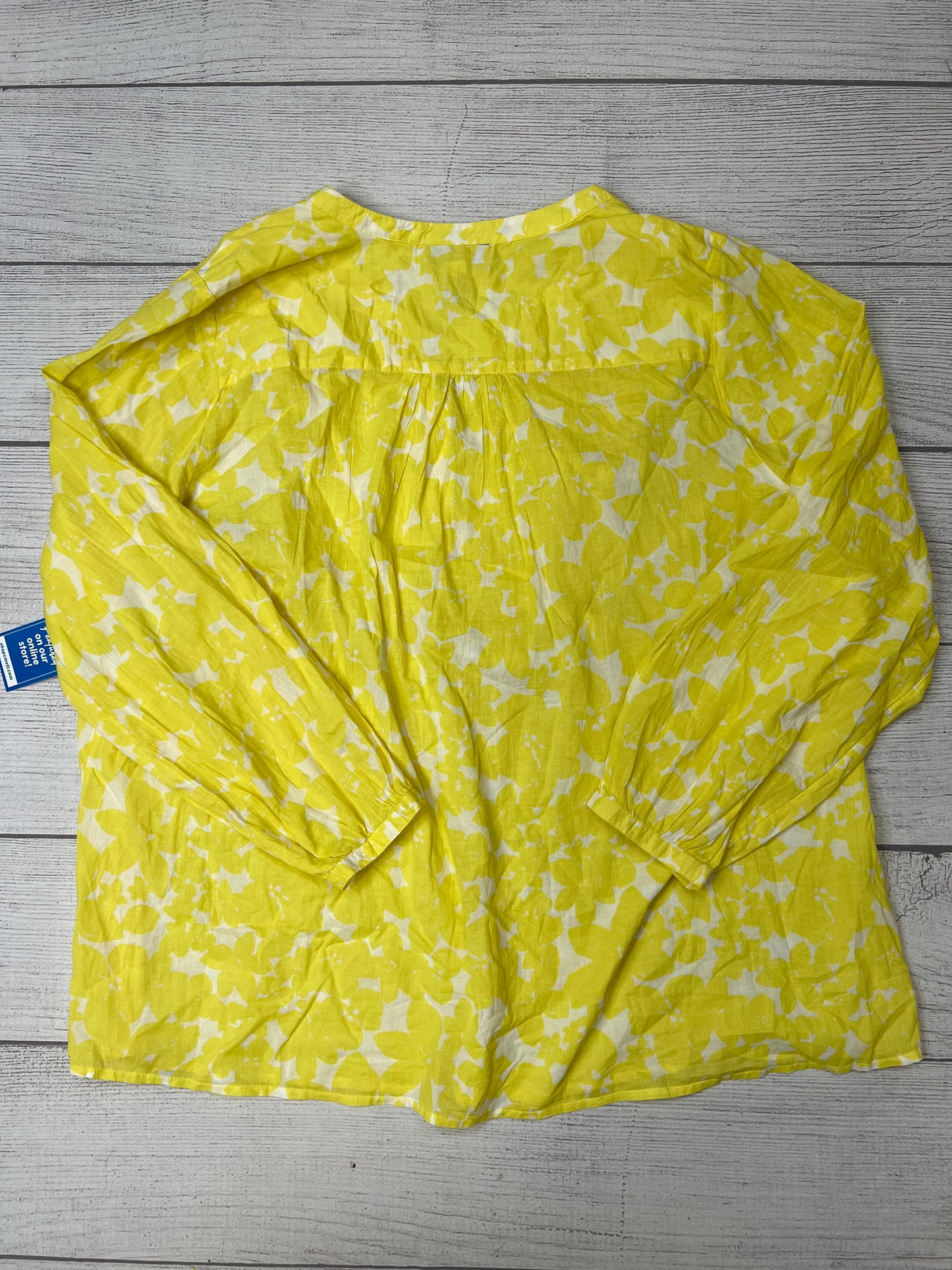 Top Long Sleeve By Lane Bryant In Yellow, Size: 3x